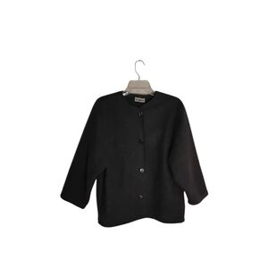 Aqua Sheen Polar Fleece Women's M Gray Button Up Pockets Jacket